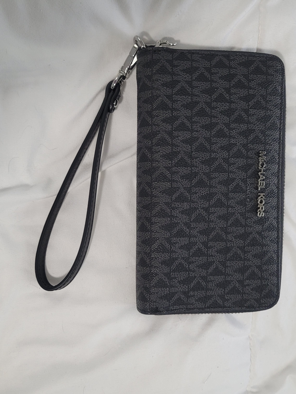 Michael Kors Black Logo Wristlet Wallet
